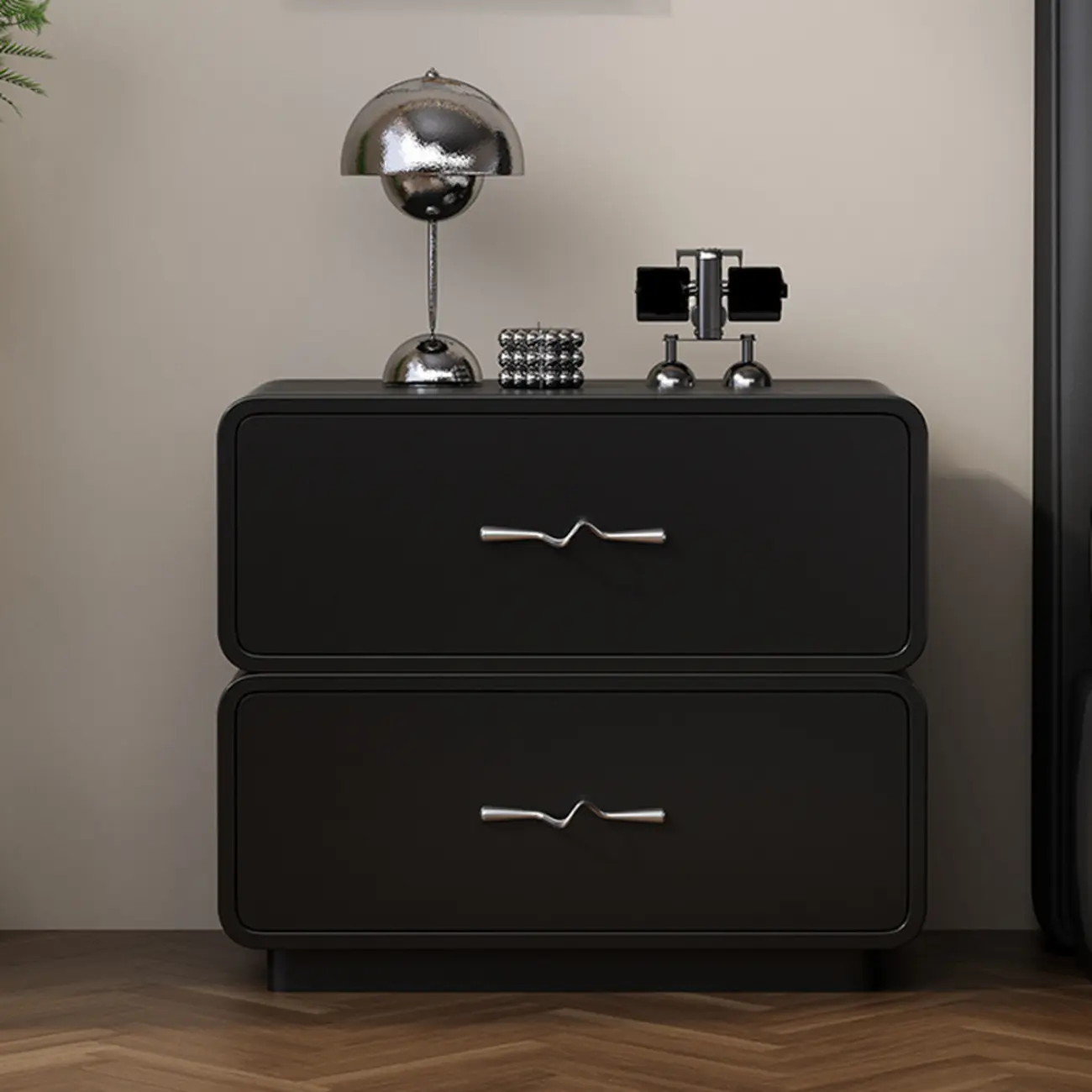 Modern Wooden Nightstand with Drawer Storage Image - 2 | homeyfad