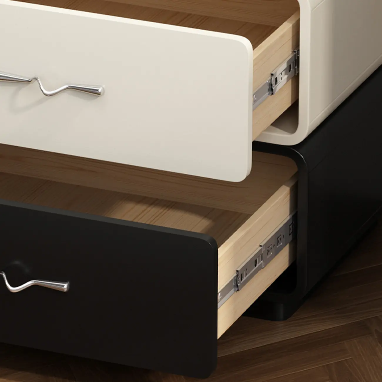 Modern Wooden Nightstand with Drawer Storage Image - 6 | homeyfad