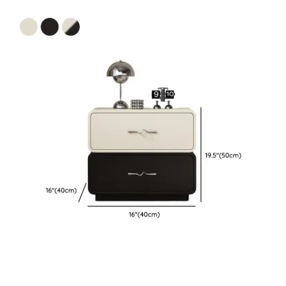 Modern Wooden Nightstand with Drawer Storage #size