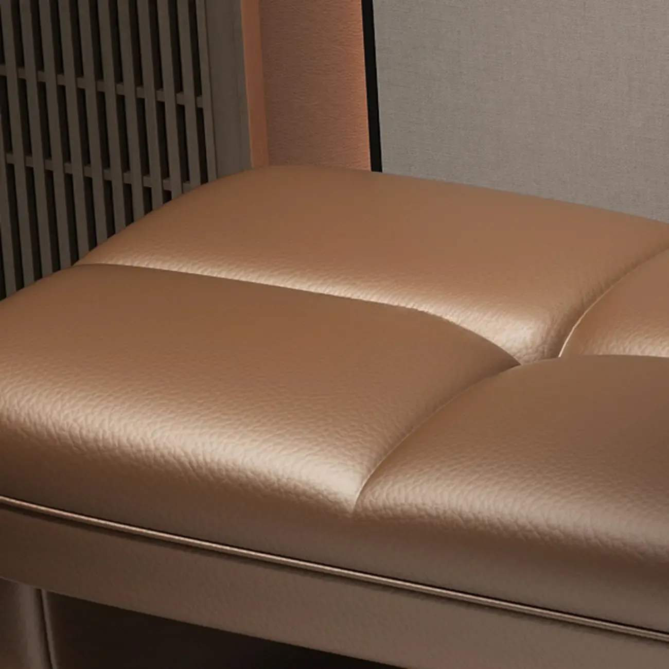 Cushioned Solid Color Modern Bedroom Bench with Storage Image - 6