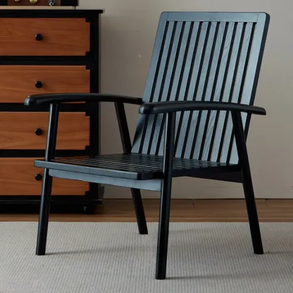 Contemporary Brown Cushioned Genuine Leather Arm Chair Image - 6