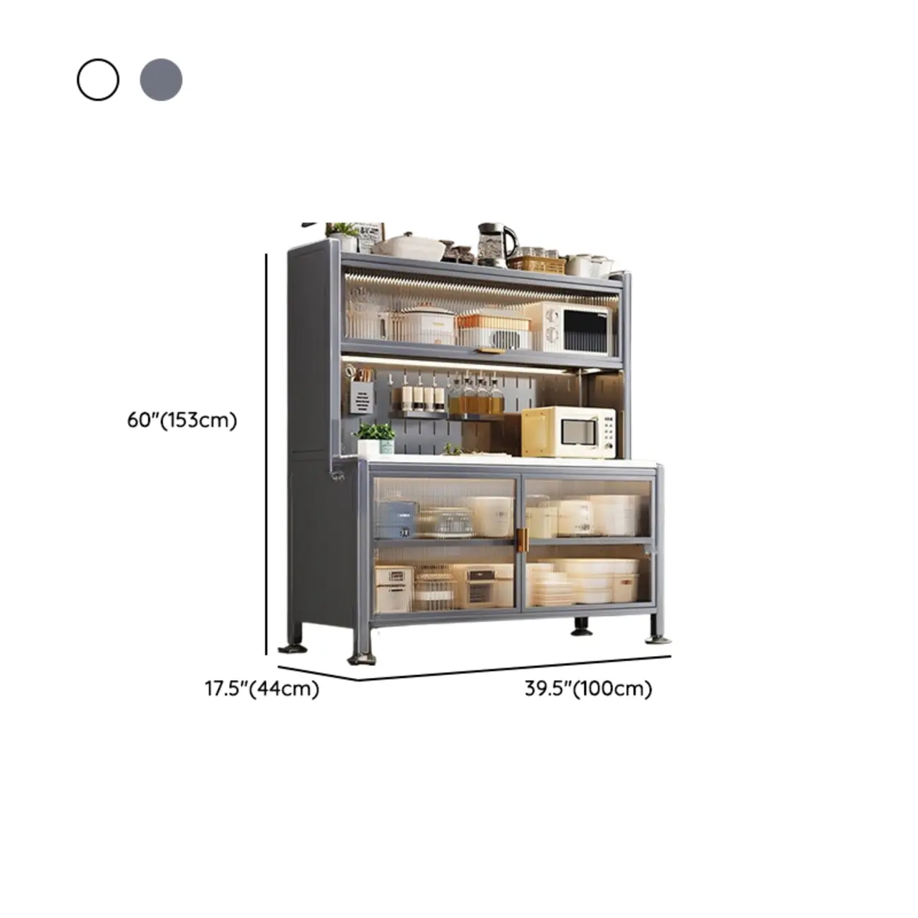 Modern Metal Buffet with Stone Countertop Narrow Design Image - 22 | homeyfad