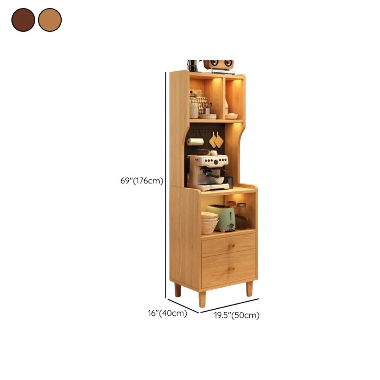 Modern Wood Narrow Sideboard with Drawers Shelves #size | homeyfad