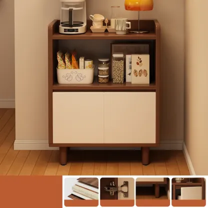 Modern Narrow Wood Sideboard for Stylish Storage Image - 3