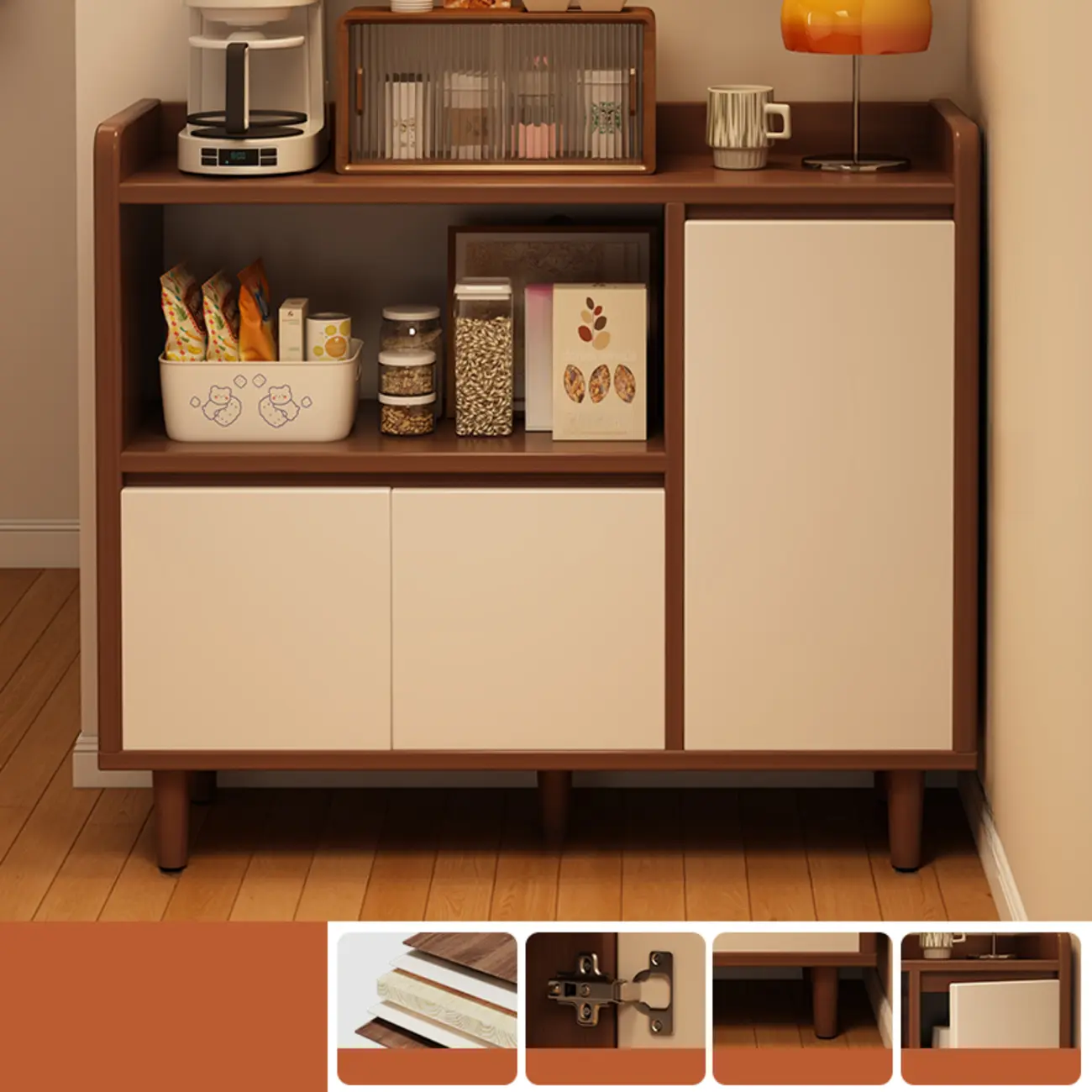 Modern Narrow Wood Sideboard for Stylish Storage Image - 5 | homeyfad