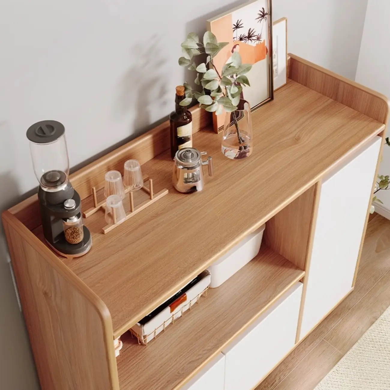 Modern Narrow Wood Sideboard for Stylish Storage Image - 9 | homeyfad