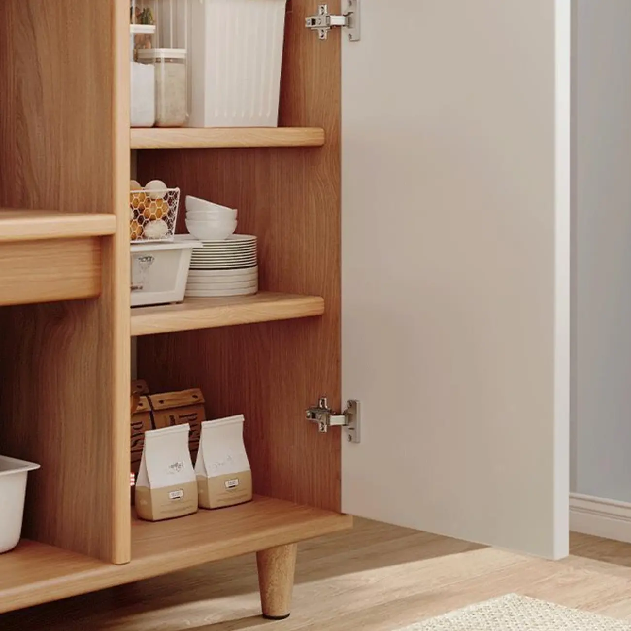 Modern Narrow Wood Sideboard for Stylish Storage Image - 10 | homeyfad