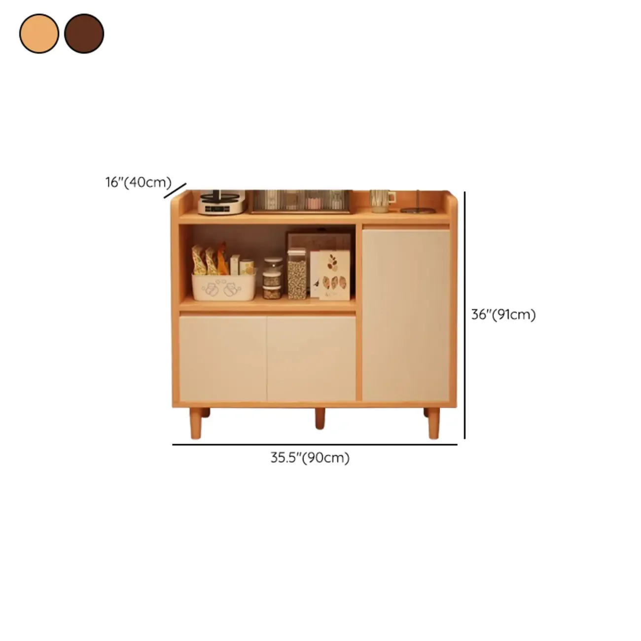 Modern Narrow Wood Sideboard for Stylish Storage Image - 14