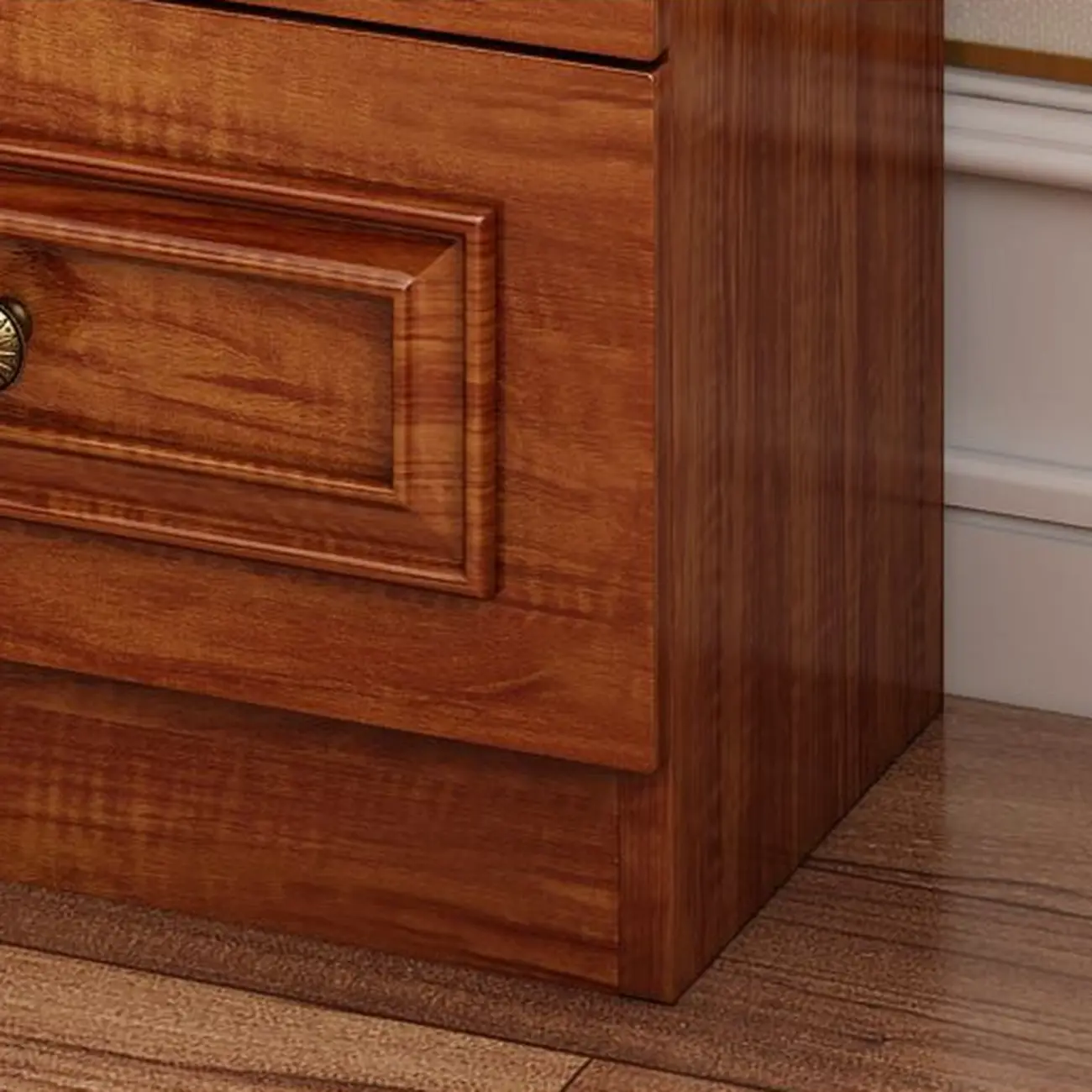 Modern Wood Buffet with Drawers and Glass Doors Image - 18 | homeyfad