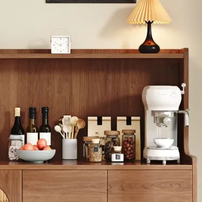 Modern Wood Buffet Storage Cabinet Sideboard Image - 4