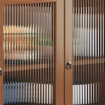 Modern Bamboo Narrow Sideboard with Drawers Image - 6