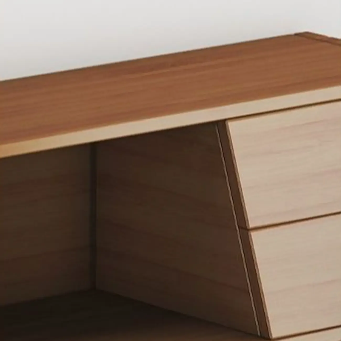 Modern Bamboo Narrow Sideboard with Drawers Image - 8