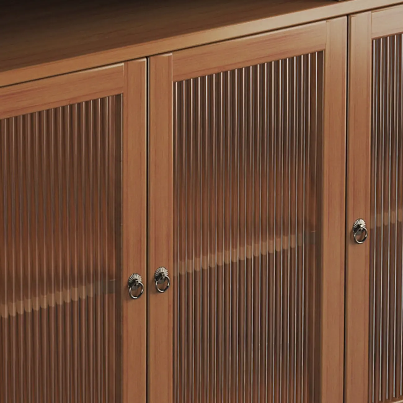 Modern Bamboo Narrow Sideboard with Drawers Image - 10 | homeyfad