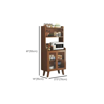 Modern Bamboo Narrow Sideboard with Drawers Image - 15