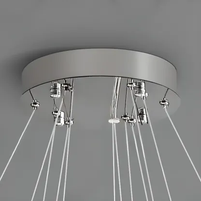 Silver Round Crystal Ring Modern Crystal Chandelier Image - 6