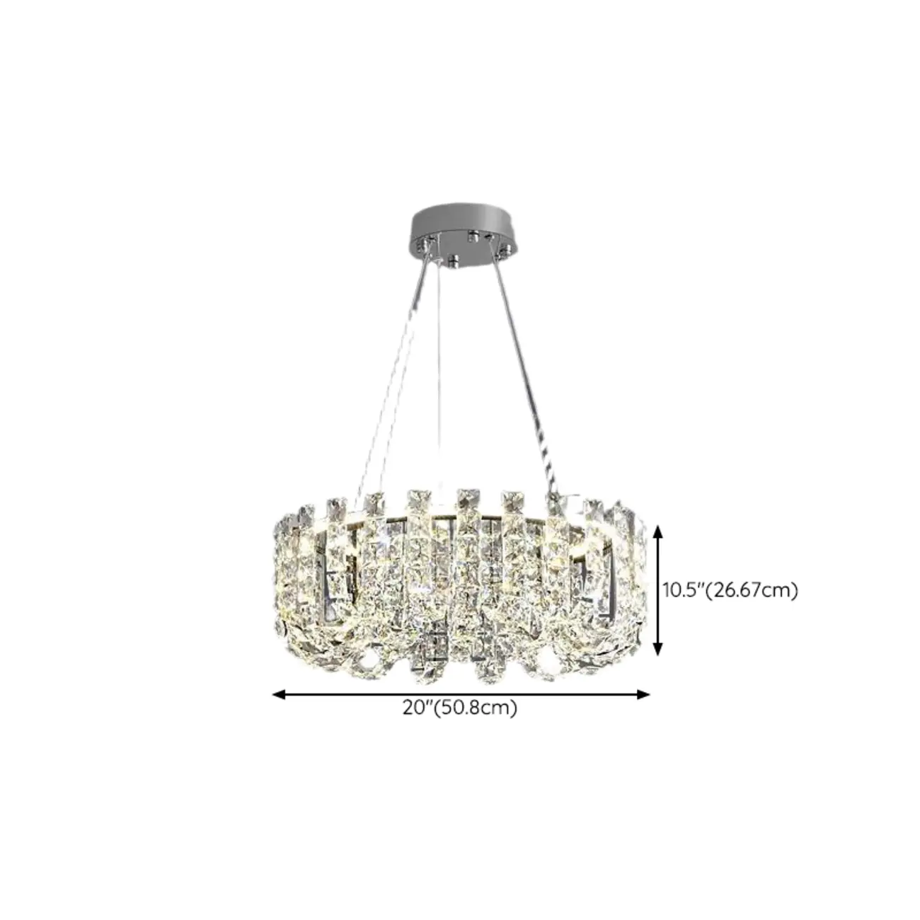 Silver Round Crystal Ring Modern Crystal Chandelier #size | homeyfad