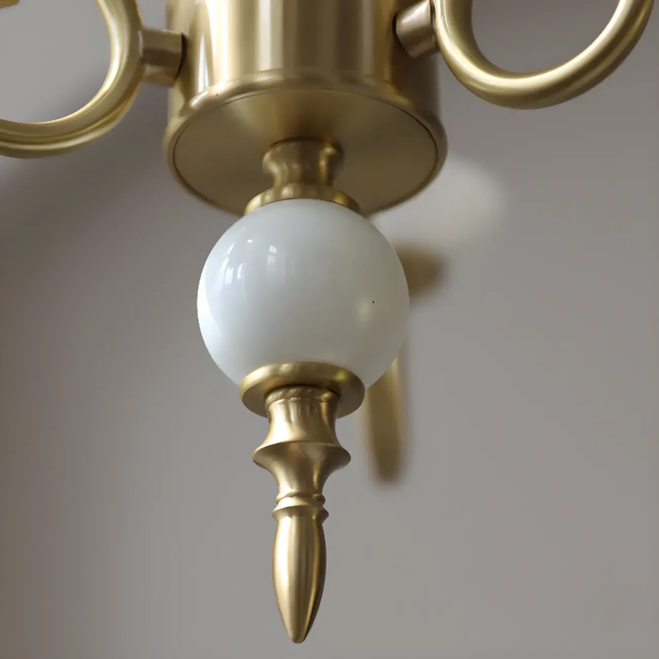 Retro Classic White Candelabra Chain Chandelier Dining Room Image - 7