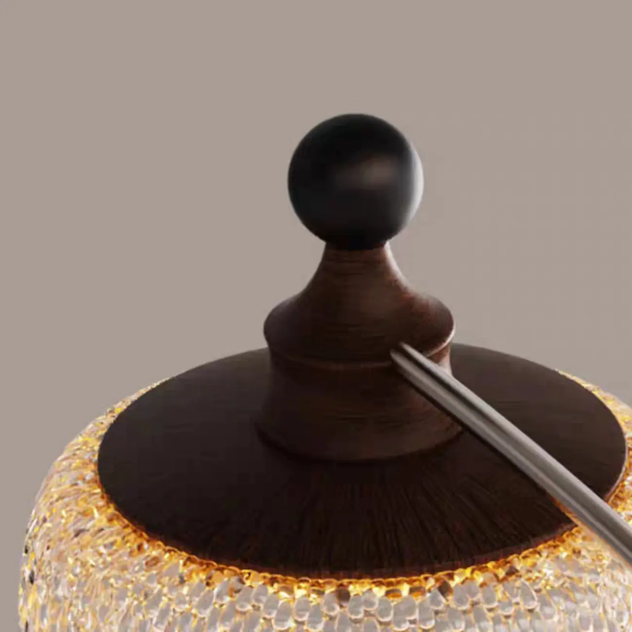 Black Crystal Wood Branch Modern Crystalline Chandelier Image - 8 | homeyfad