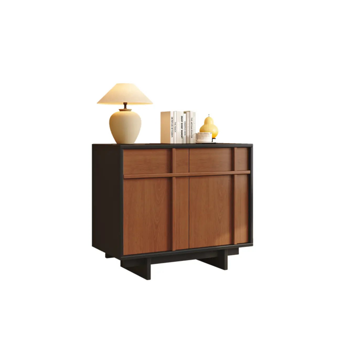 Vintage Minimalist Freestanding Wood Storage Combo Dresser Image - 9 | homeyfad