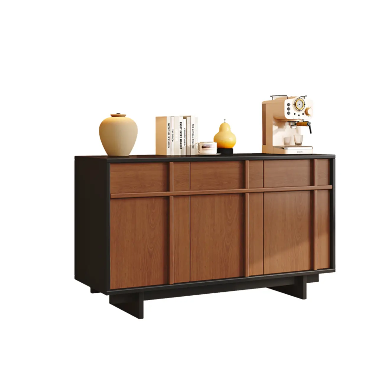 Vintage Minimalist Freestanding Wood Storage Combo Dresser Image - 10 | homeyfad