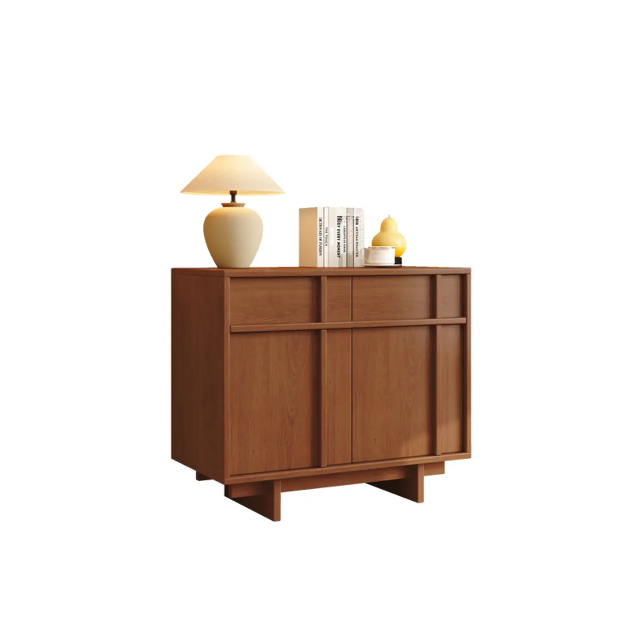 Vintage Minimalist Freestanding Wood Storage Combo Dresser Image - 12 | homeyfad