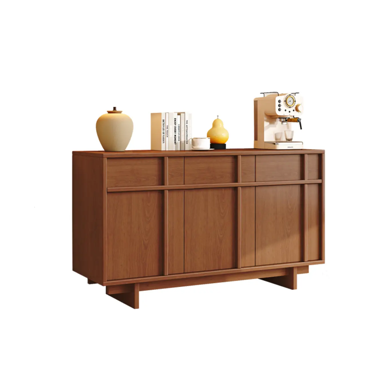 Vintage Minimalist Freestanding Wood Storage Combo Dresser Image - 14 | homeyfad