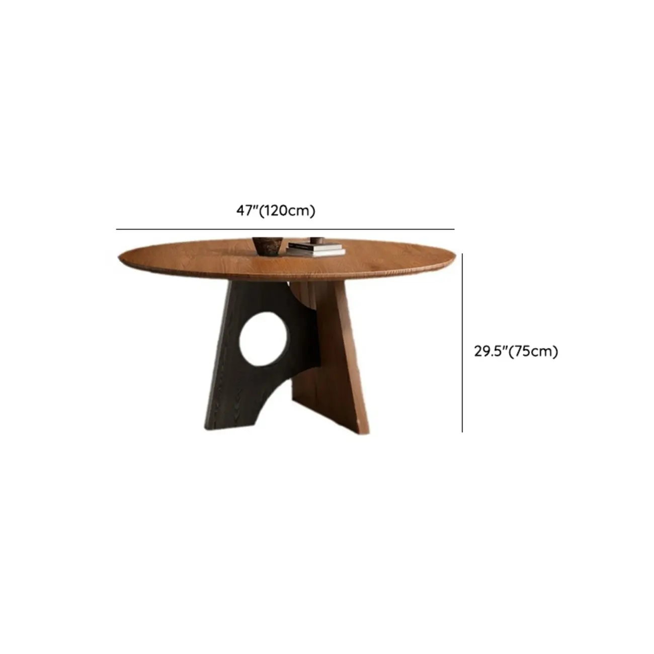 Modern Round Wood Pedestal Dining Table Image - 9 | homeyfad