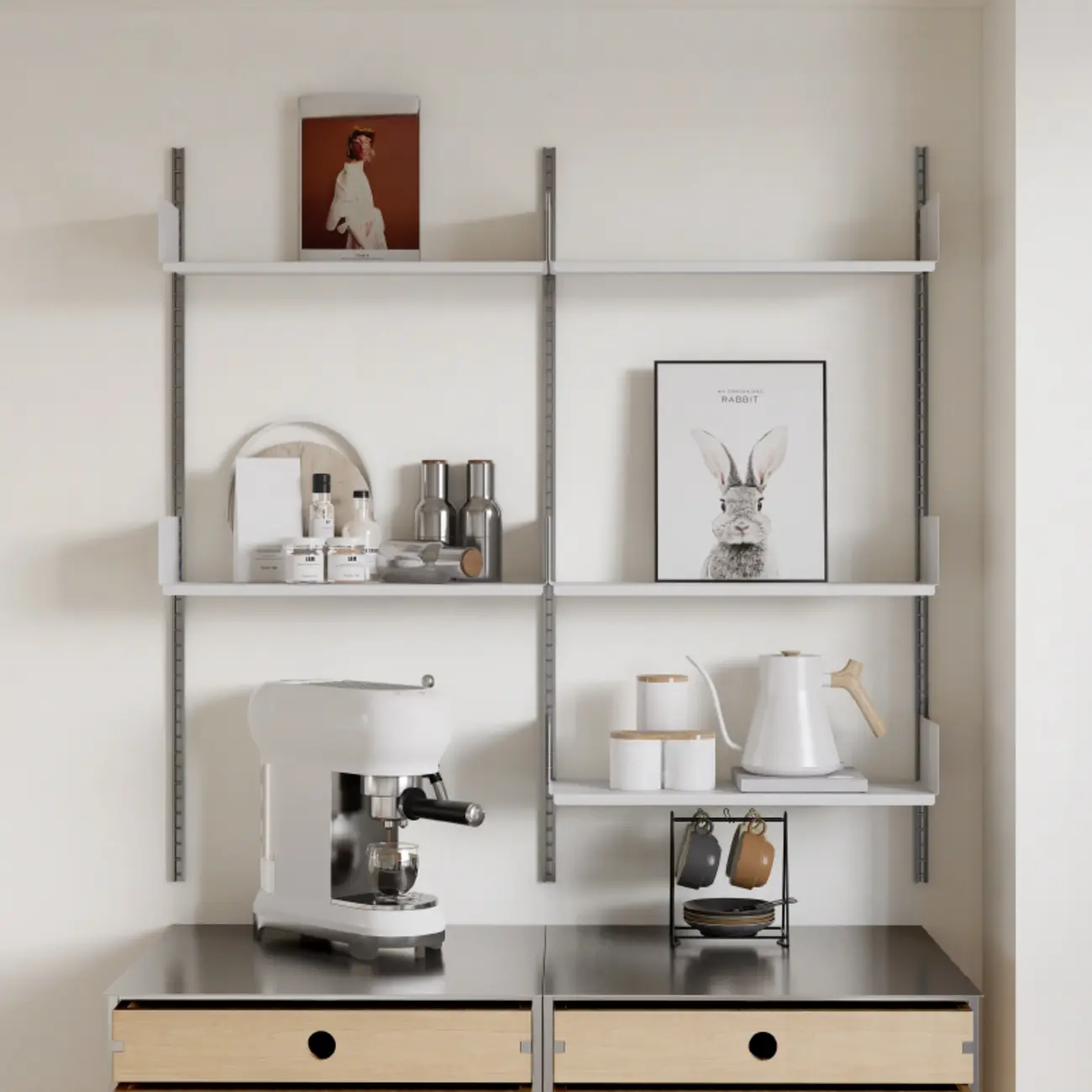 Functional Modern Wood Wall Unit Bookcase Image - 3 | homeyfad
