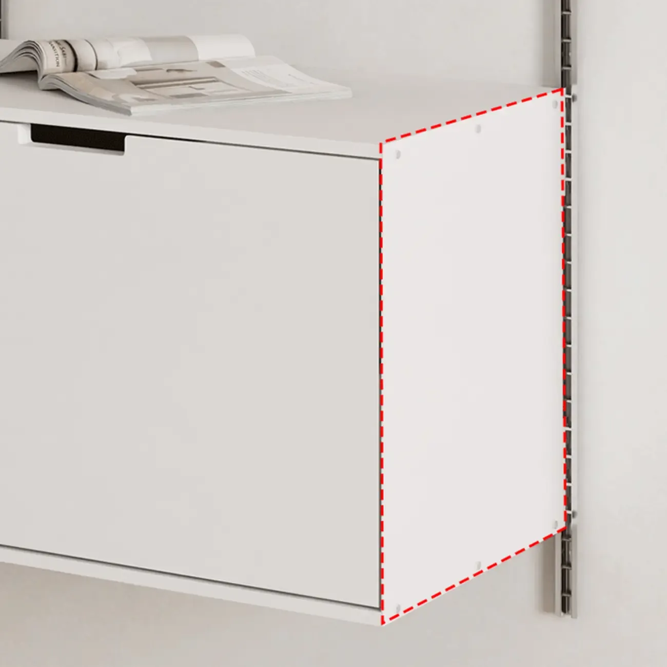 Functional Modern Wood Wall Unit Bookcase Image - 4