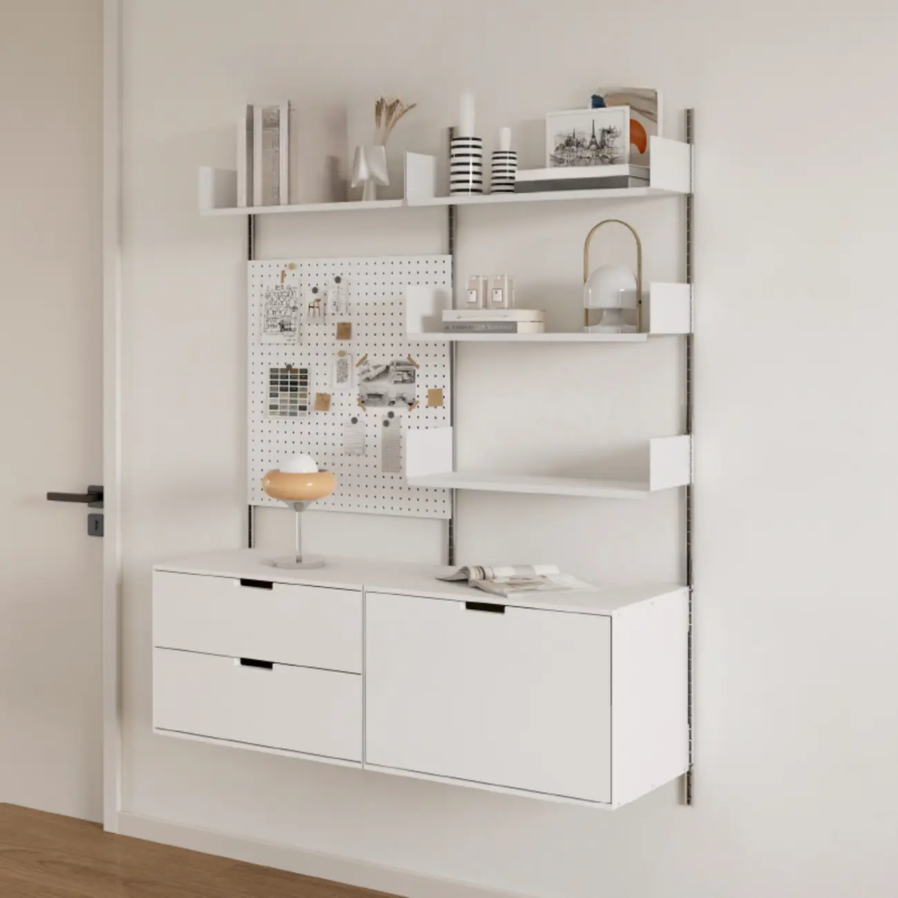 Functional Modern Wood Wall Unit Bookcase Image - 5 | homeyfad