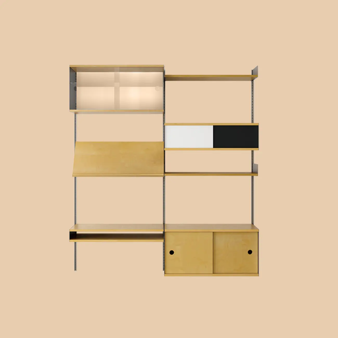 Modern Wall Mounted Display Floating Bookshelf With Storages Image - 7 | homeyfad