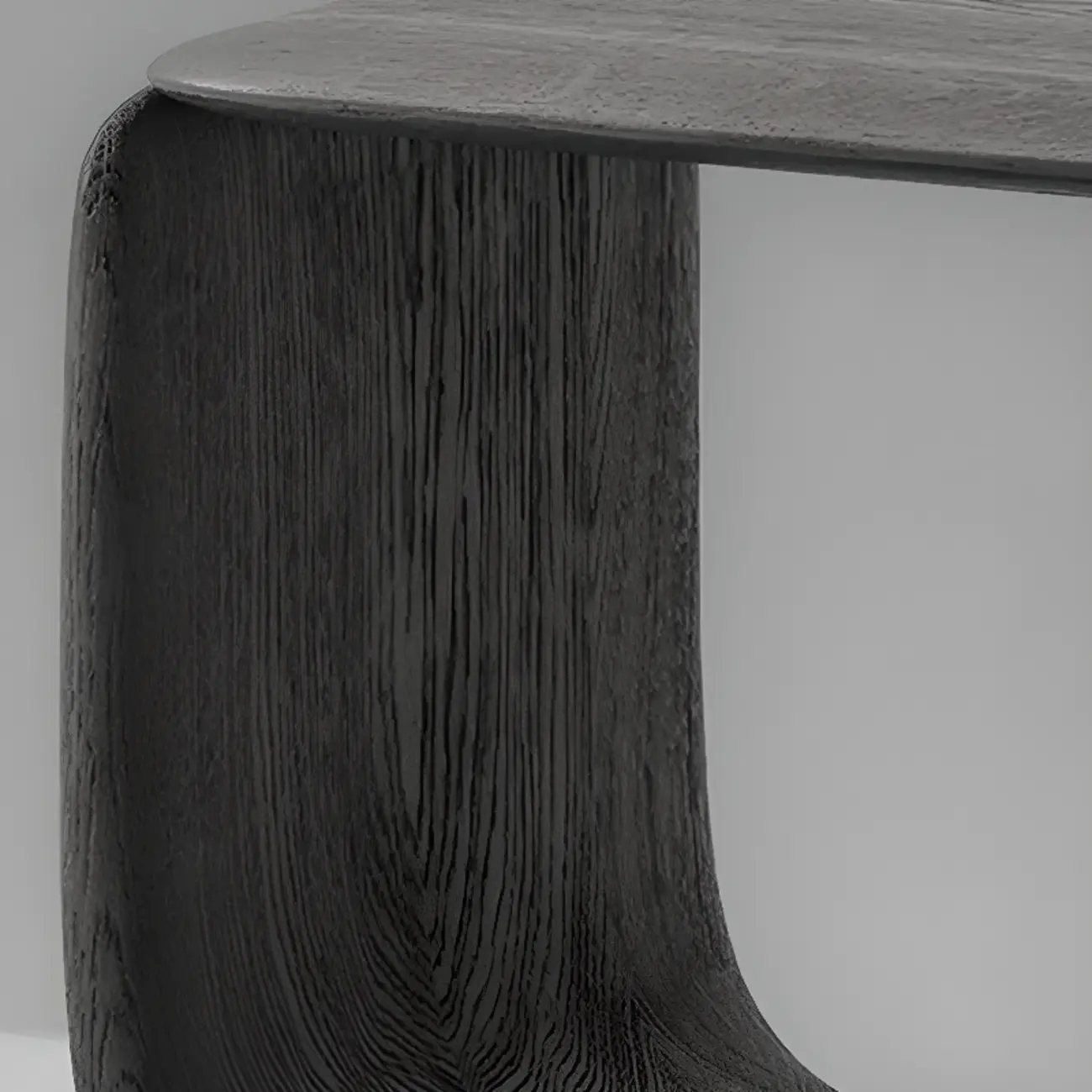 Modern Pedestal Wood Black Side Table Image - 5 | homeyfad