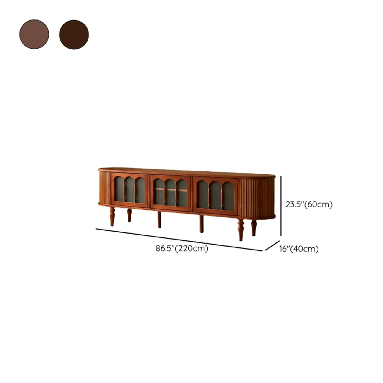 Art Deco Modern Wood TV Stand with Cable Management Image - 13 | homeyfad