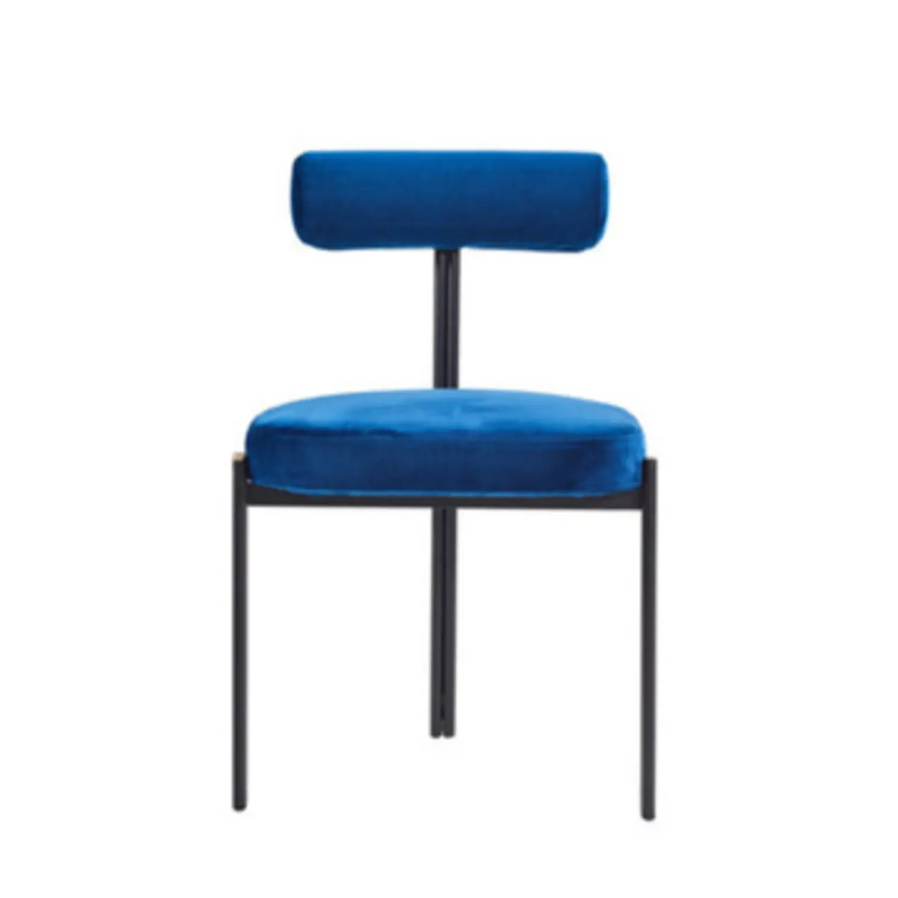 Grid Pattern Upholstered Armless Low Back Dining Chairs Image - 9 | homeyfad