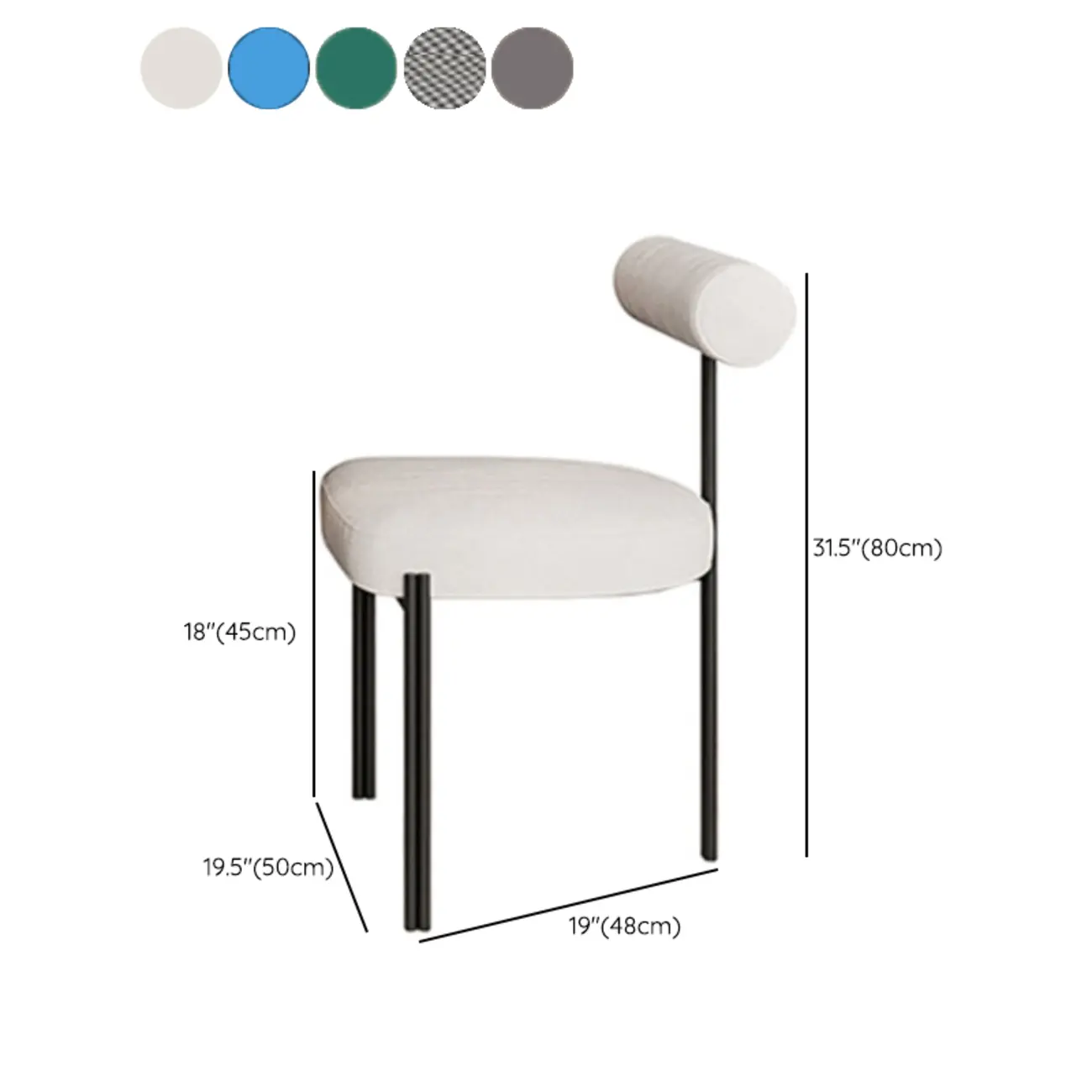 Grid Pattern Upholstered Armless Low Back Dining Chairs #size | homeyfad