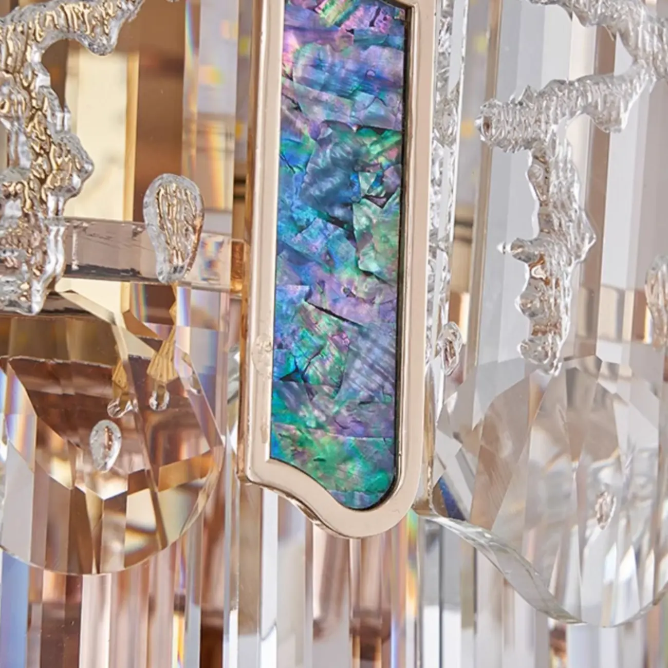 Modern Luxury Crystal Wall Sconce with Gold Finish Image - 7 | homeyfad