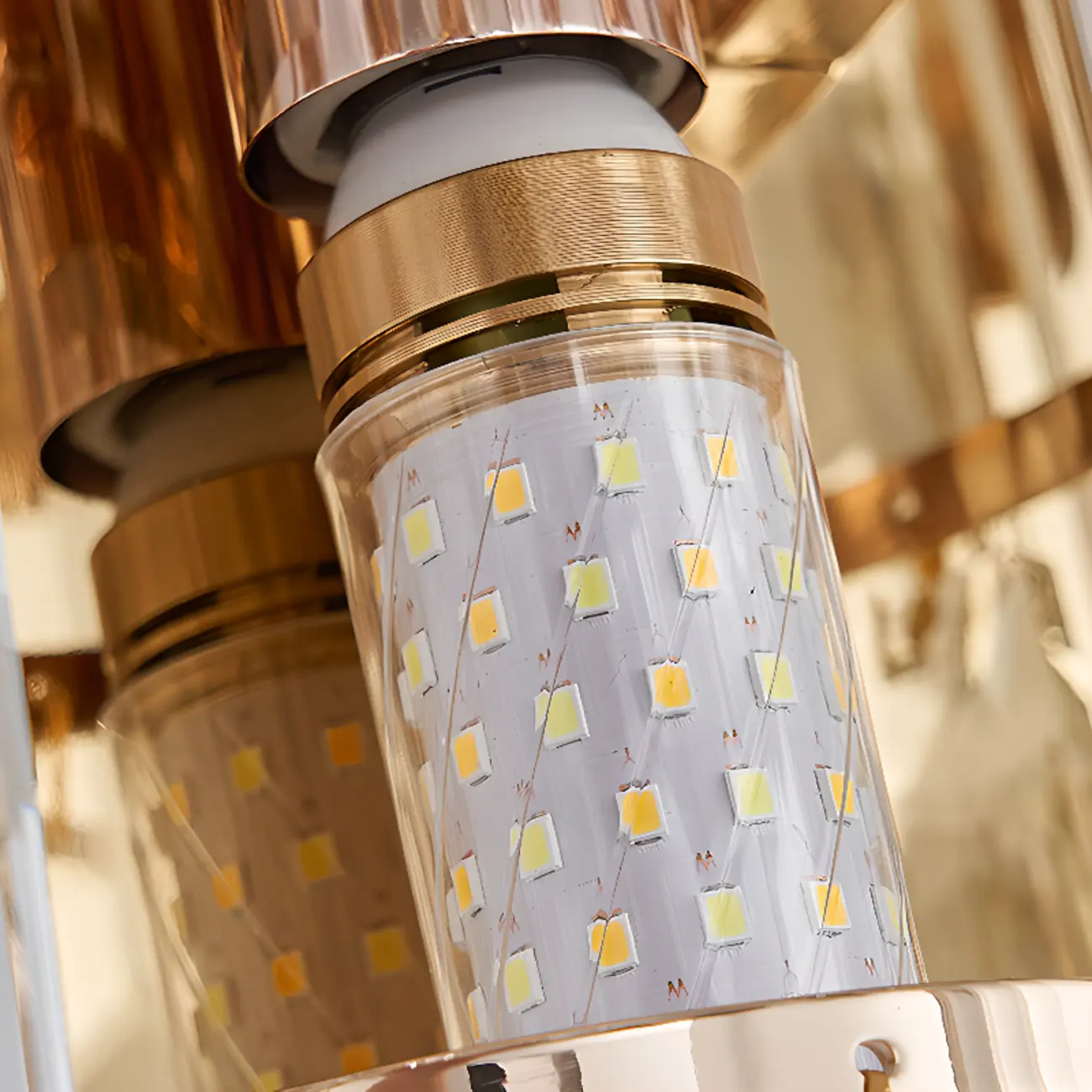 Modern Luxury Crystal Wall Sconce with Gold Finish Image - 8 | homeyfad