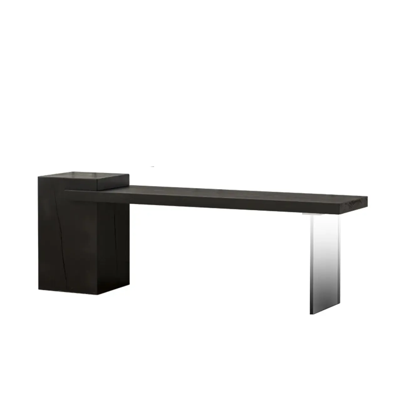 Functional Modern Wood Bedroom Bench Natural Black Image - 8