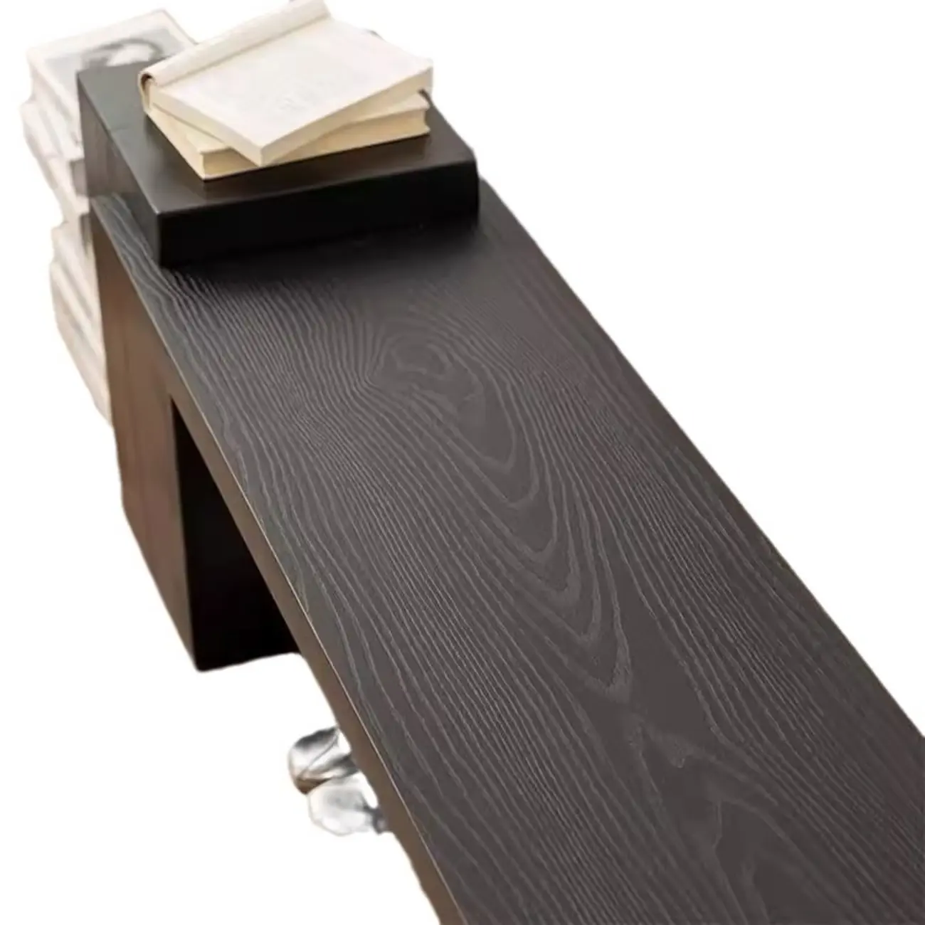 Functional Modern Wood Bedroom Bench Natural Black Image - 6 | homeyfad