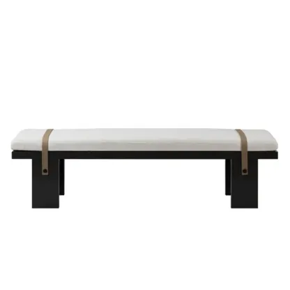 Elegant Modern Upholstered Bedroom Bench Image - 2