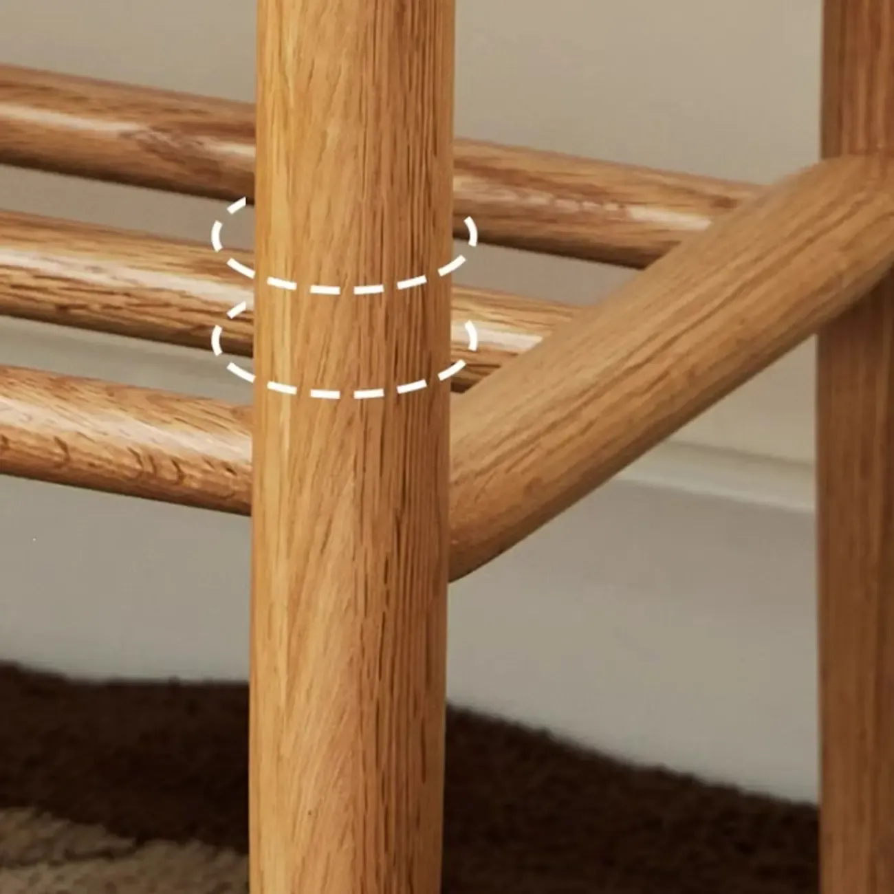 Trendy Cherry Wood Solid Color Indoor Bench Seat with Stockroom Storage Image - 10