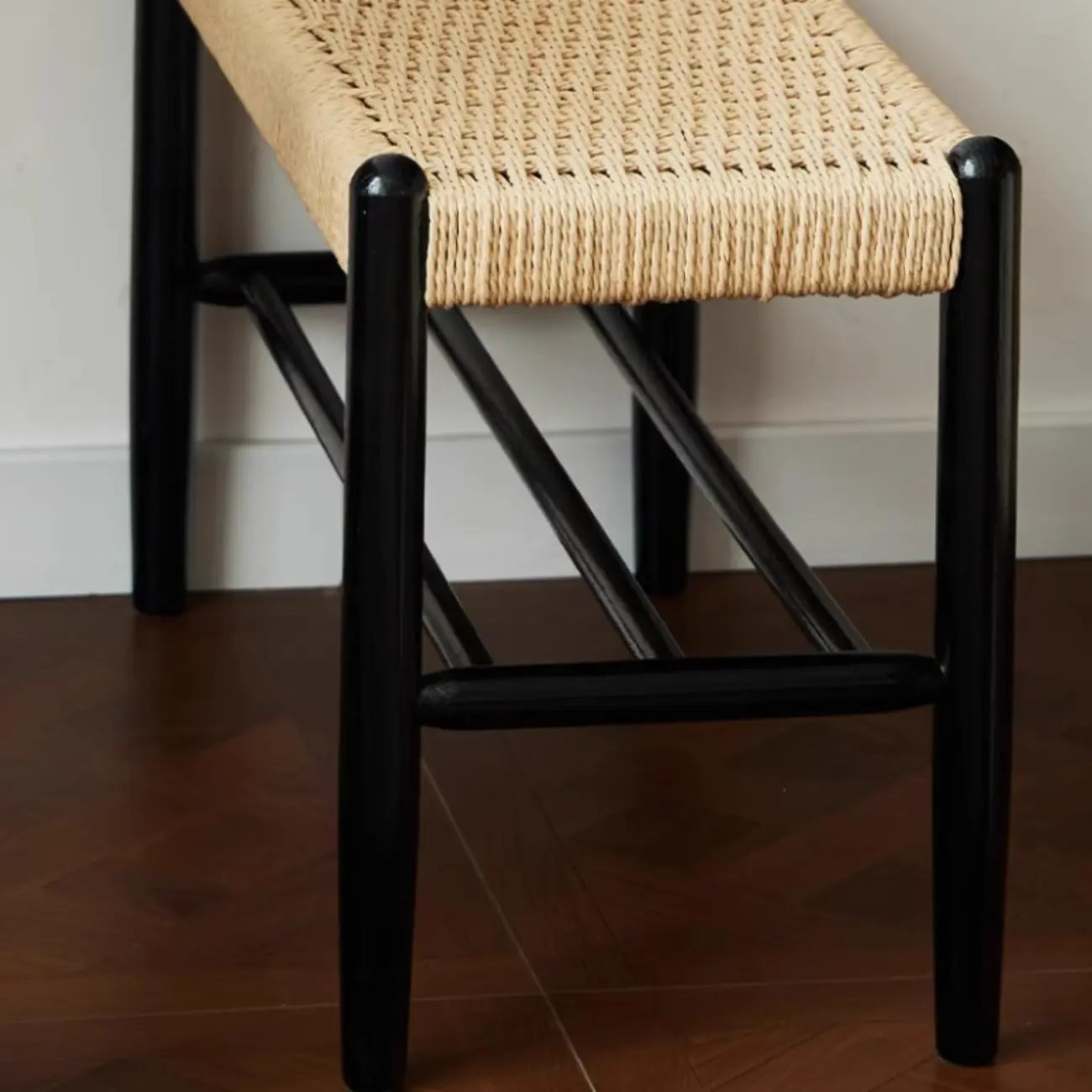 Trendy Cherry Wood Solid Color Indoor Bench Seat with Stockroom Storage Image - 11 | homeyfad