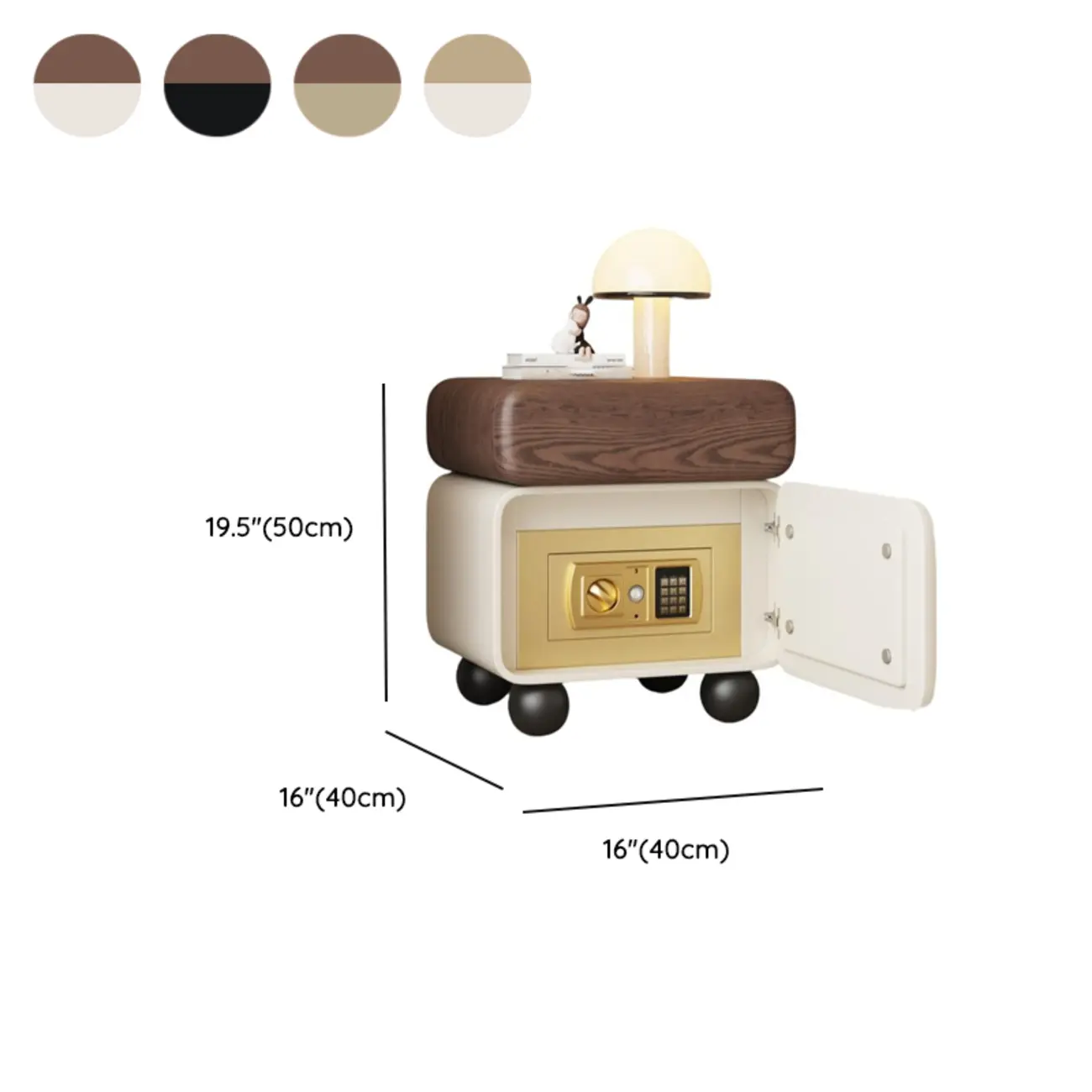 Modern Faux Leather Wood Nightstand Storage #size | homeyfad