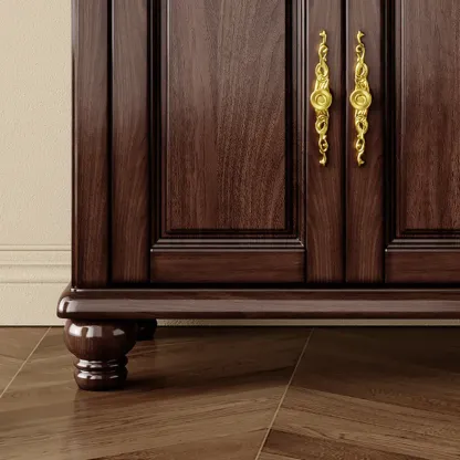 Modern Wood Buffet with Illumination and Storage Image - 10