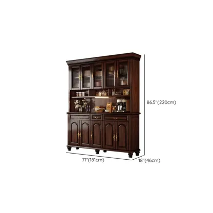 Modern Wood Buffet with Illumination and Storage Image - 12