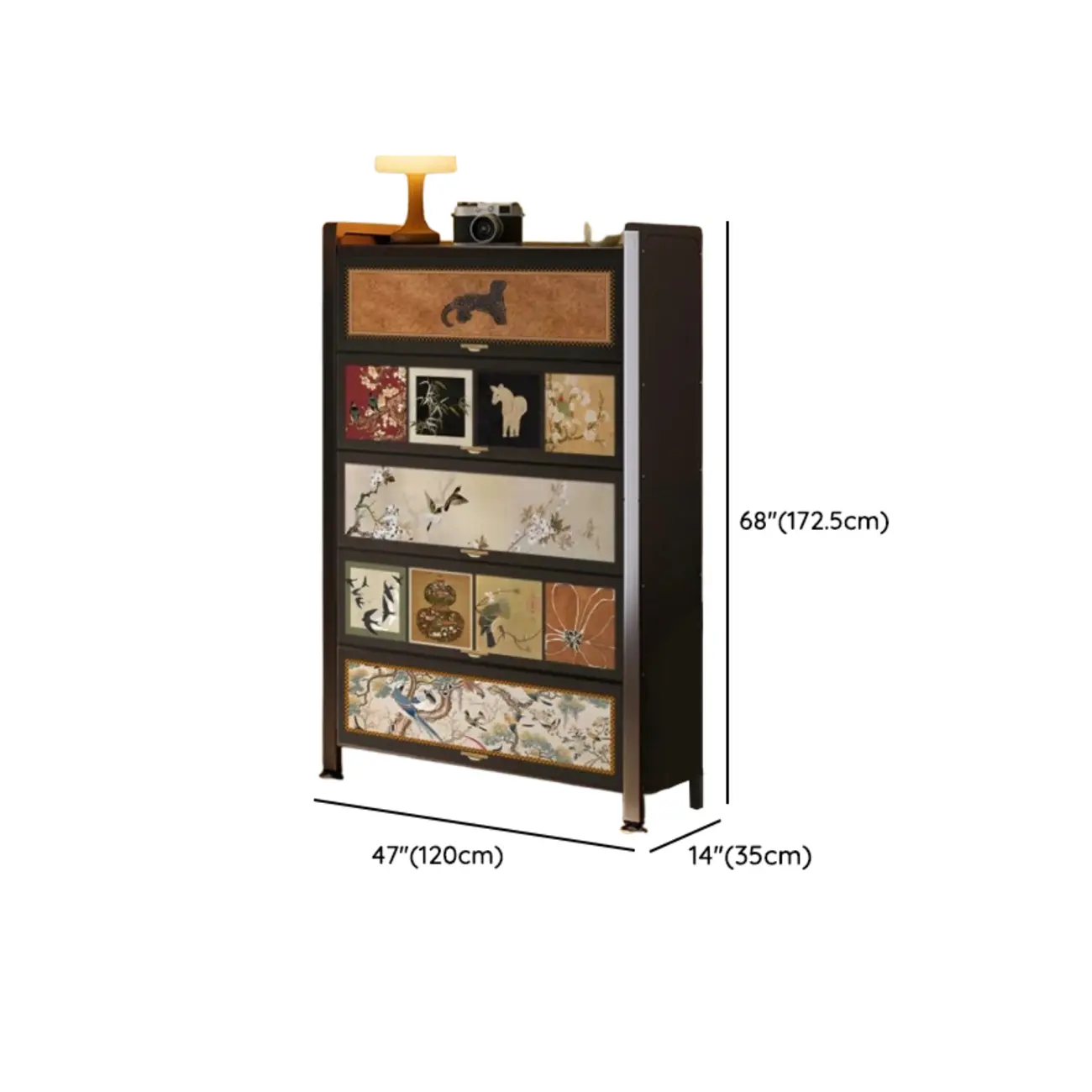 Mid-Century Modern Closed Back Bookcase Artistic Storage Image - 10 | homeyfad