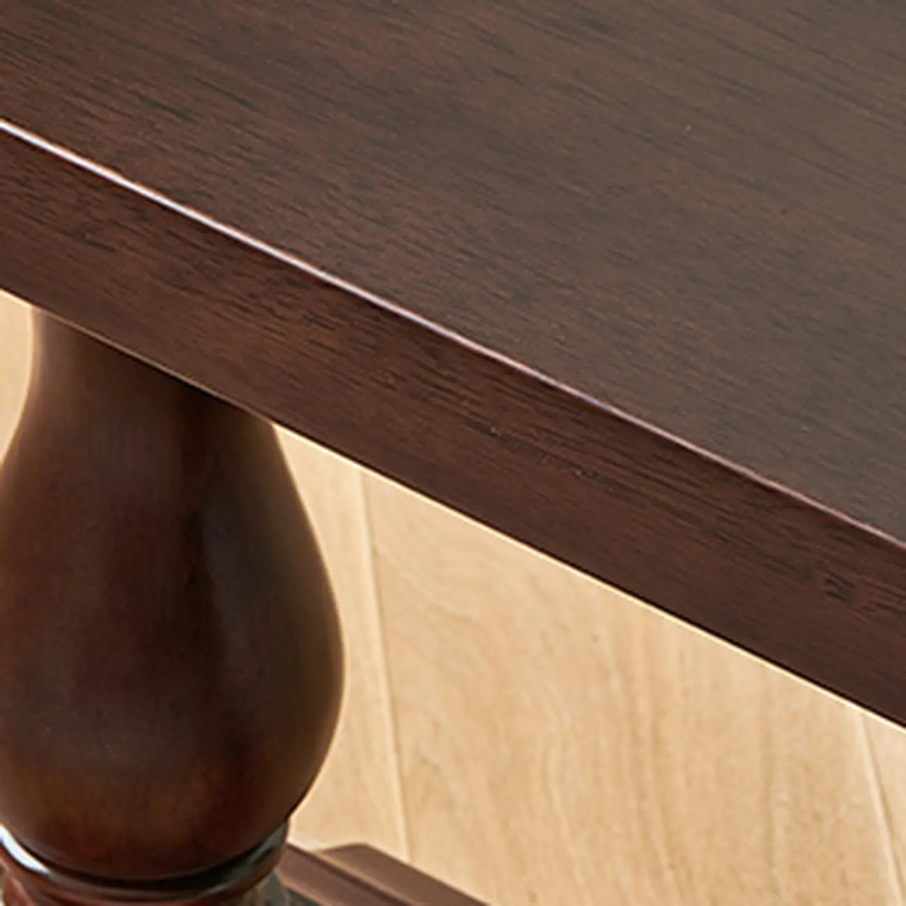 Modern Solid Wood Brown Living Room Bench Image - 7 | homeyfad