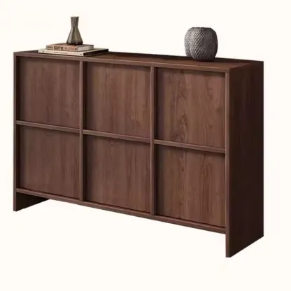 Mid-Century Modern Solid Wood Shoe Storage with 4 Tiers Image - 5