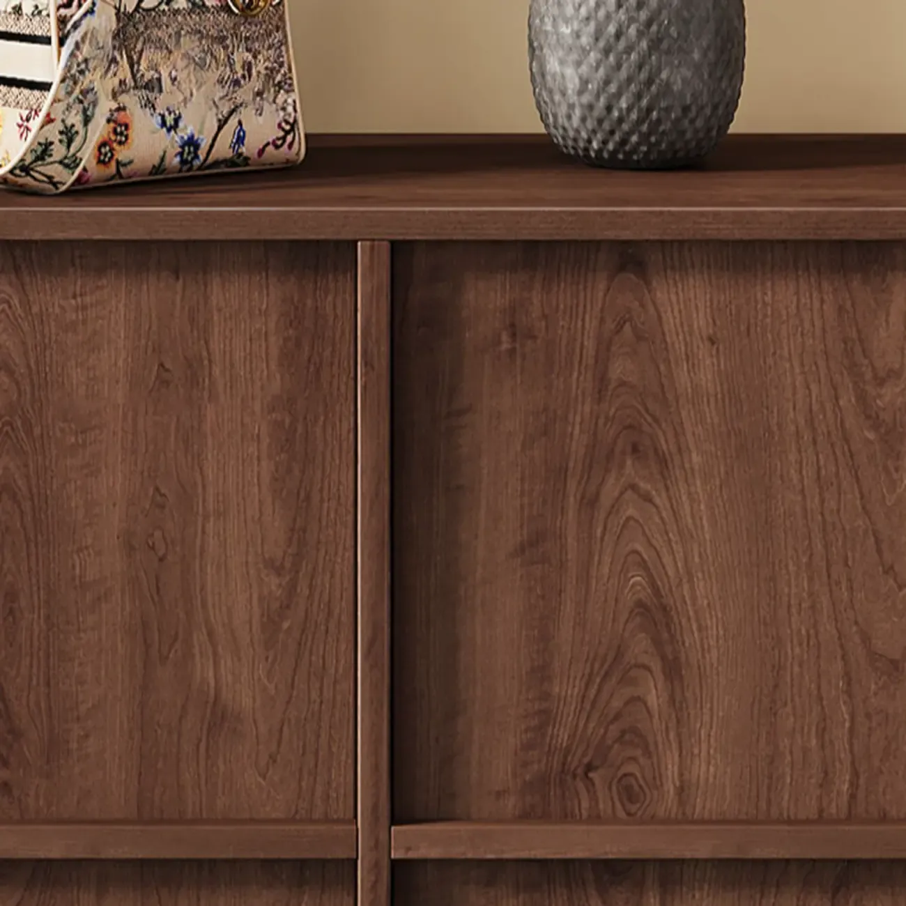 Mid-Century Modern Solid Wood Shoe Storage with 4 Tiers Image - 11