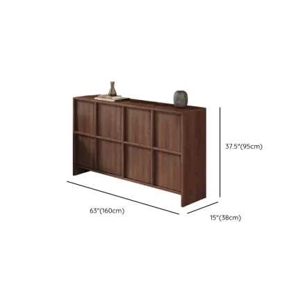 Mid-Century Modern Solid Wood Shoe Storage with 4 Tiers Image - 18